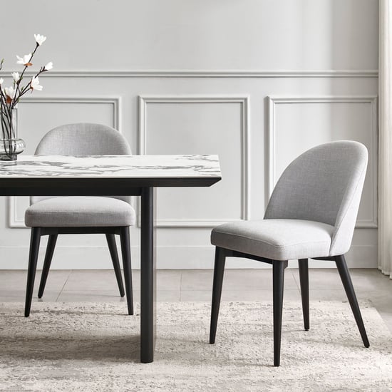 Regent NXT Set of 2 Fabric Dining Chairs - Grey