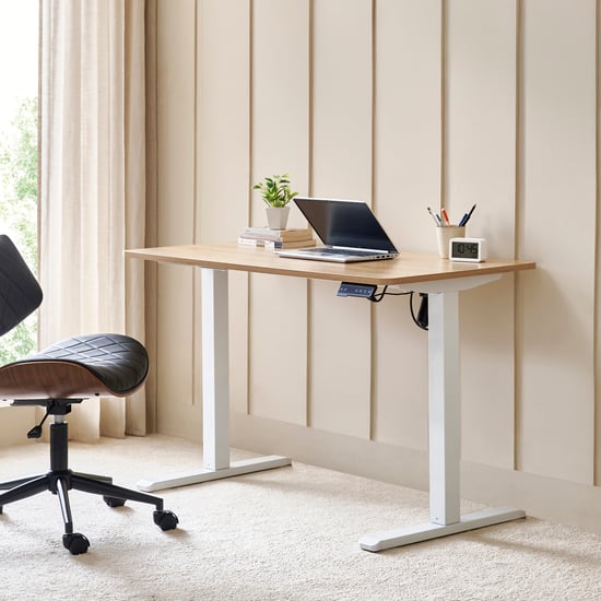 Ascent Smart Height Adjustable Study Desk - White