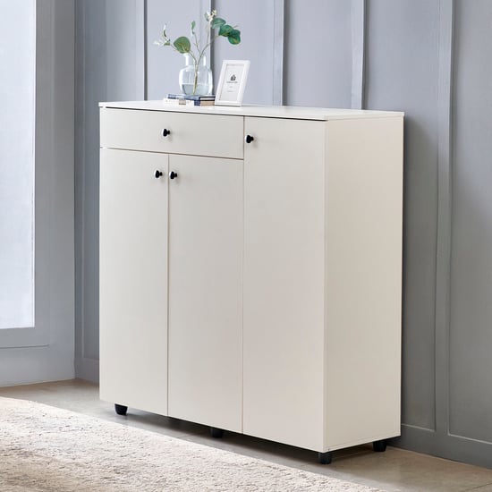 Helios Madison 20 Pairs Shoe Cabinet with Drawer - White