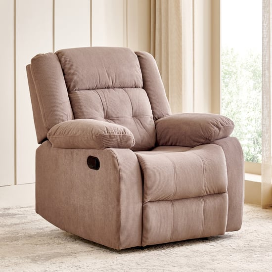 Helios Zurich Fabric 1-Seater Recliner - Brown