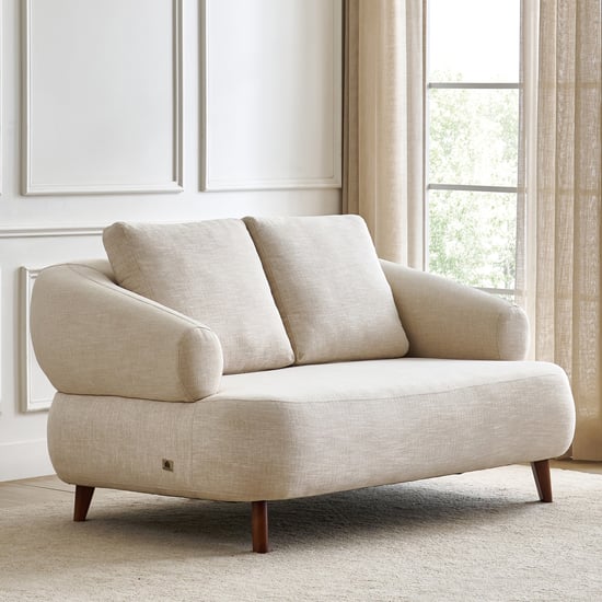 Nuqta Fabric 2-Seater Sofa with Cushions - Beige