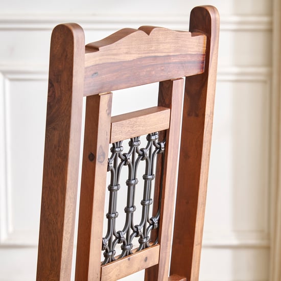 Kian NXT Set of 2 Sheesham Wood Dining Chairs - Brown