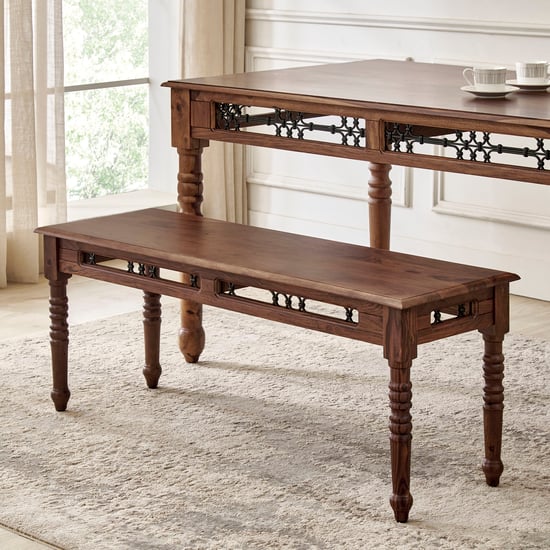 Kian NXT Sheesham Wood Dining Bench - Brown