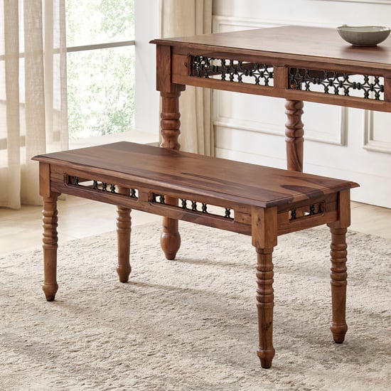 Kian NXT Sheesham Wood Dining Bench - Brown