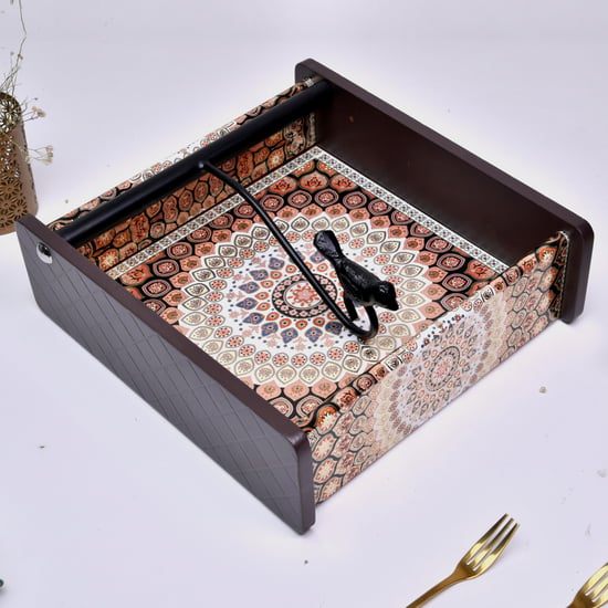 HOME SPARKLE Wooden Printed Napkin Holder