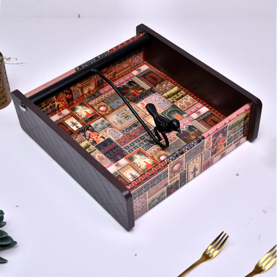 HOME SPARKLE Wooden Printed Napkin Holder