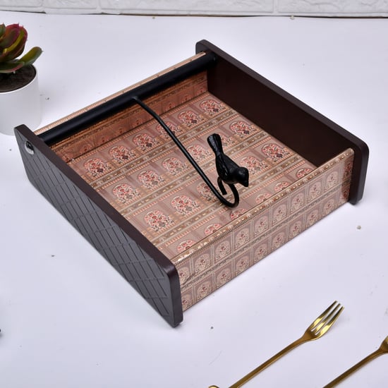 HOME SPARKLE Wooden Printed Napkin Holder