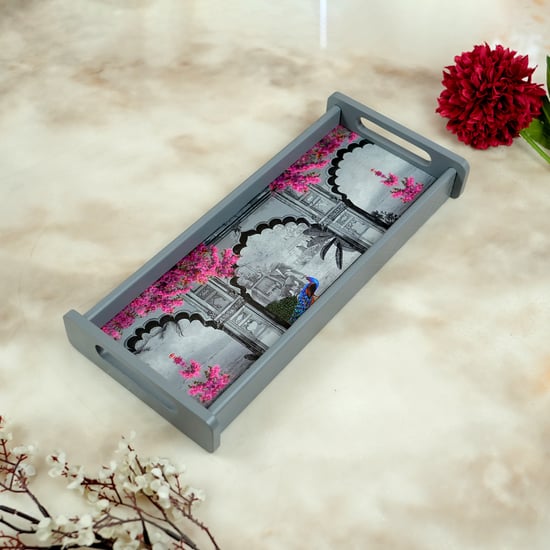 HOME SPARKLE Wooden Serving Tray - 33x14x5cm