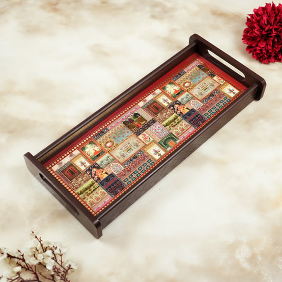 HOME SPARKLE Wooden Serving Tray - 33x14x5cm