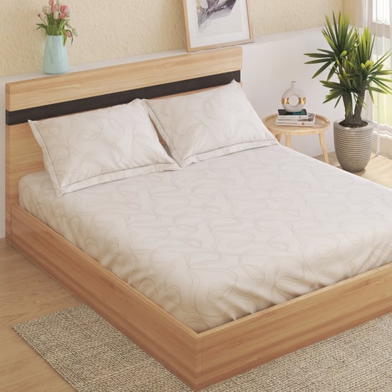 Ezra Cotton 144TC Floral Print 3Pcs King Fitted Bedsheet Set