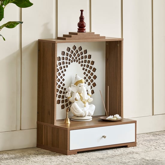 Helios Parnika Temple Unit with Drawer - Brown