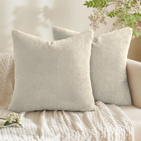 LUXE HOME Set of 2 Fuzzy Cushion Covers - 40x40cm