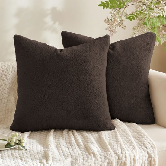LUXE HOME Set of 2 Fuzzy Cushion Covers - 40x40cm
