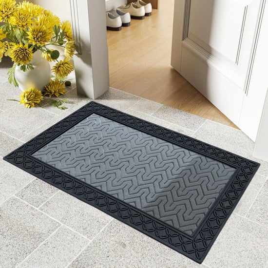 LUXE HOME Coir Block Embossed Doormat - 75x45cm