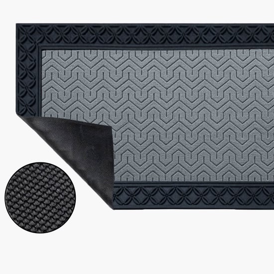 LUXE HOME Coir Block Embossed Doormat - 75x45cm