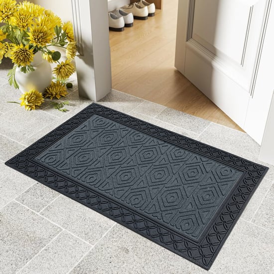 LUXE HOME Coir Hexagon Embossed Doormat - 75x45cm