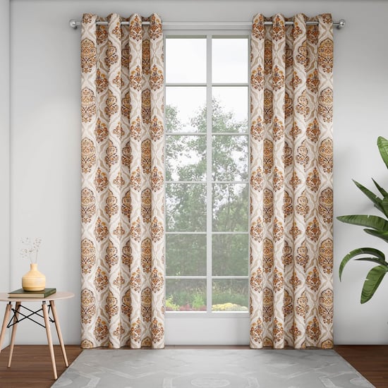 GM Amore Set of 2 Printed Light Filtering Door Curtains - 6.9ft (213cm)