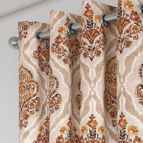 GM Amore Set of 2 Printed Light Filtering Door Curtains - 6.9ft (213cm)