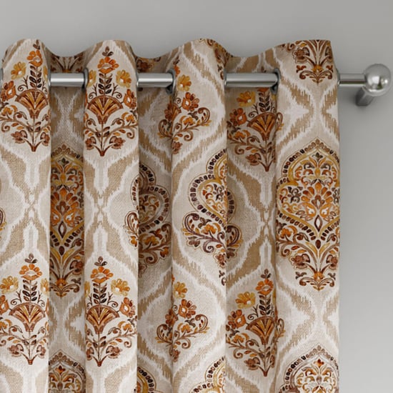 GM Amore Set of 2 Printed Light Filtering Door Curtains - 6.9ft (213cm)