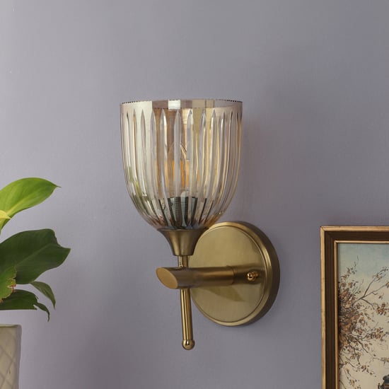 VEDAS Imperial Glass Ribbed Wall Light