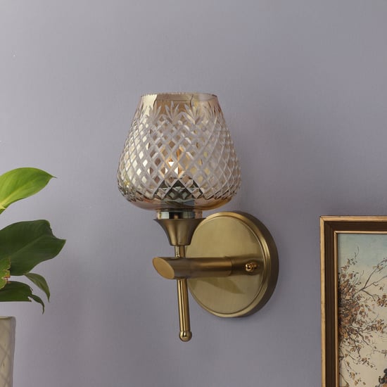 VEDAS Imperial Glass Diamond Patterned Wall Light