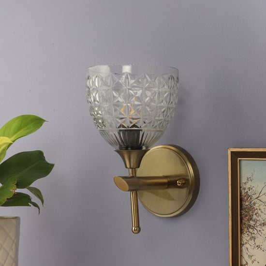 VEDAS Imperial Glass Diamond Patterned Wall Light
