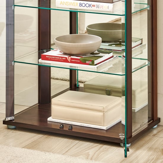 Bruno Multipurpose Curio - Walnut | Walnut | Engineered Wood