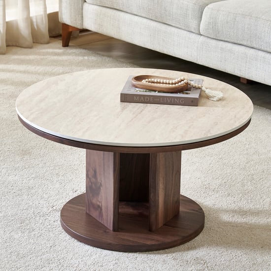 Helios Kelly Sintered Stone Top Coffee Table - Walnut