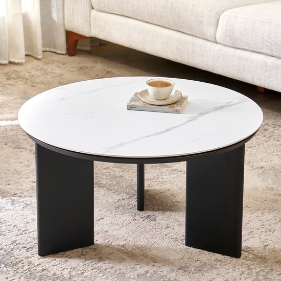 Helios Maddox Sintered Stone Top Coffee Table - White