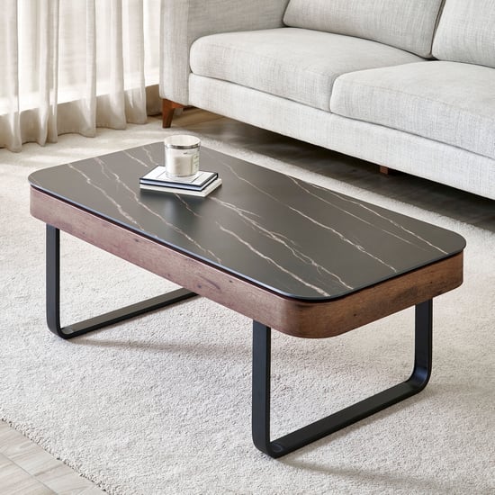 Helios Remington Sintered Stone Top Coffee Table - Black