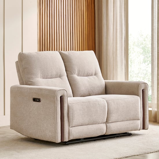 Malinda Fabric 2-Seater Zero Gravity Electric Recliner - Beige