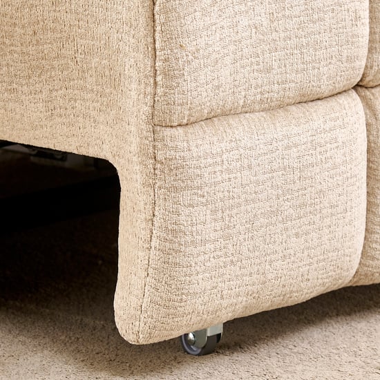 Mallory Fabric 3-Seater Electric Sofa Bed - Beige