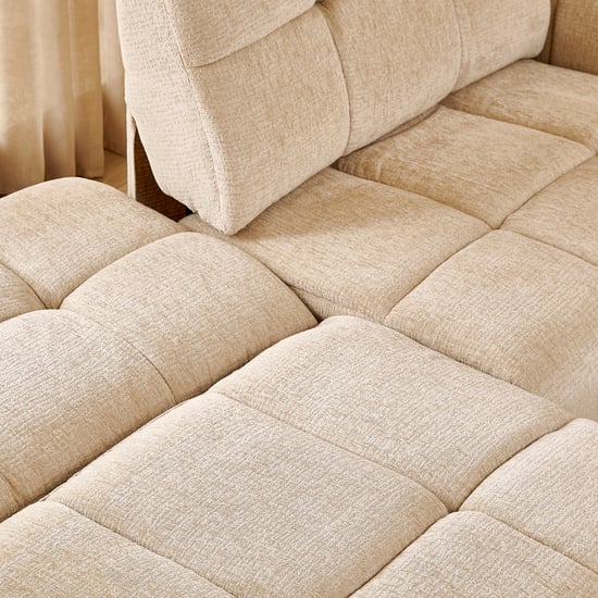 Mallory Fabric 3-Seater Electric Sofa Bed - Beige