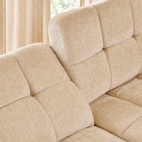 Mallory Fabric 3-Seater Electric Sofa Bed - Beige