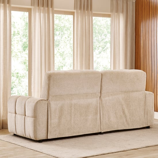 Mallory Fabric 3-Seater Electric Sofa Bed - Beige