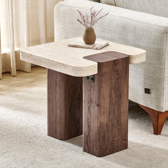 Olga End Table - Beige