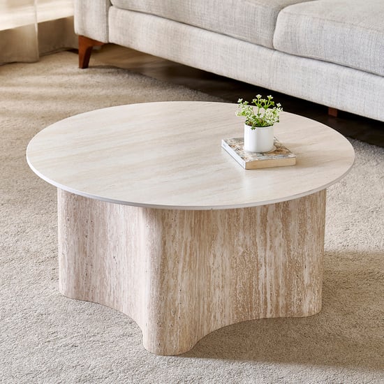 Shelby Ceramic Top Coffee Table - Beige