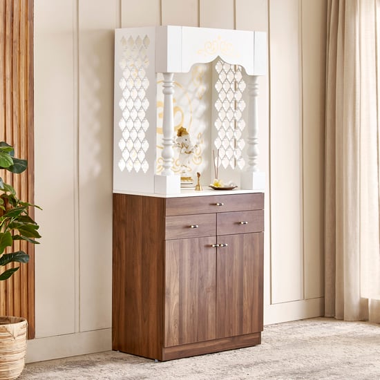 Helios OM Temple Unit with Drawers - Walnut