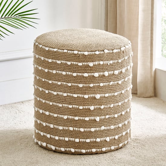 Livy Fabric Ottoman - Beige
