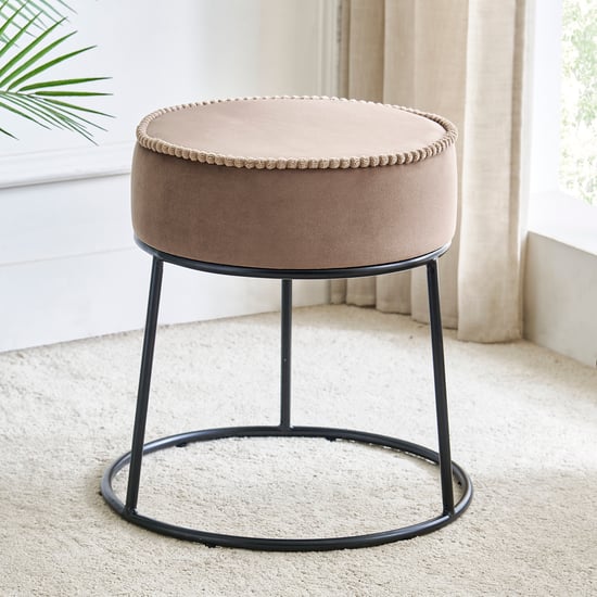 Meriko Fabric Ottoman - Brown