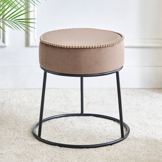 Meriko Fabric Ottoman - Brown
