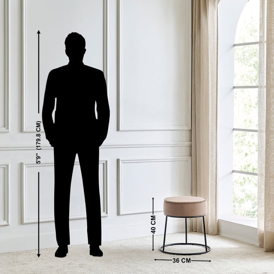 Meriko Fabric Ottoman - Brown