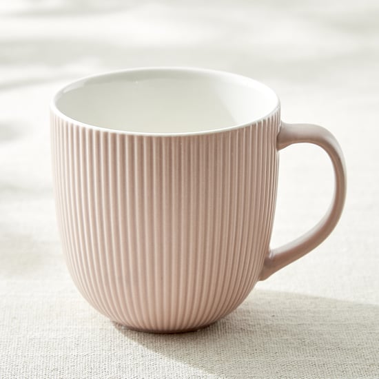 Calyx Bone China Ribbed Coffee Mug - 355ml