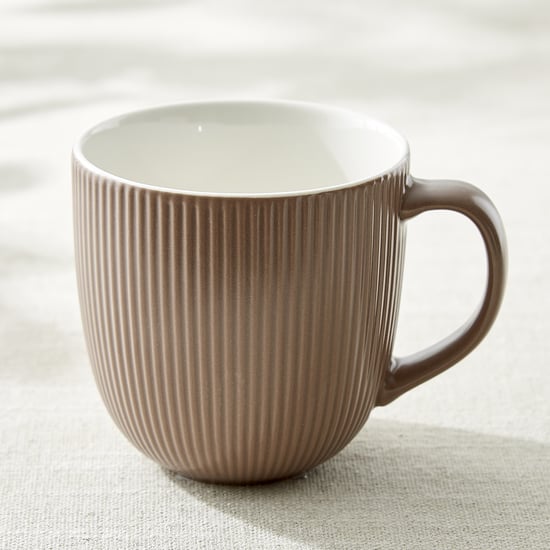 Calyx Bone China Ribbed Coffee Mug - 355ml