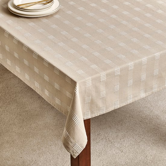 Nesta Loom Cotton Checked 6-Seater Table Cloth - 220x140cm