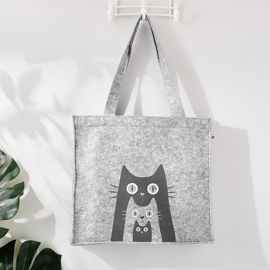 Minerals Cotton Cat Printed Tote Bag