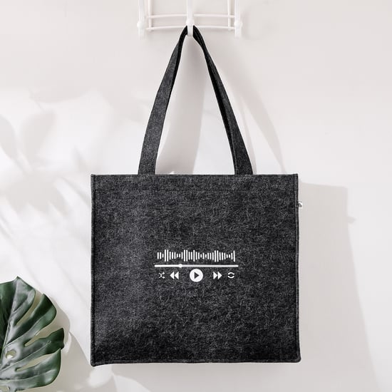 Minerals Cotton Music Printed Tote Bag