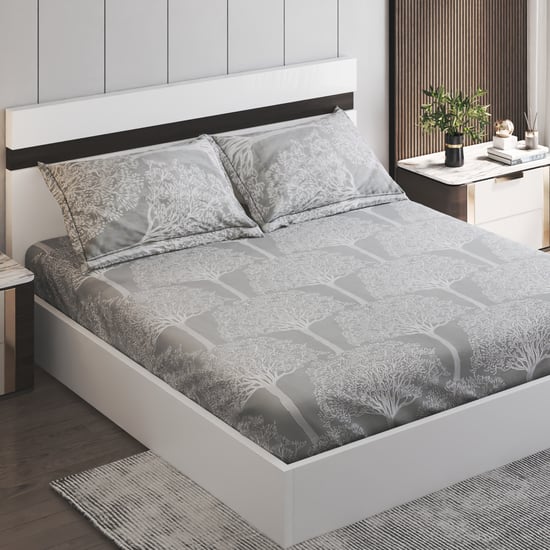 Ezra Vinesper Cotton 144TC Printed 3Pcs King Fitted Bedsheet Set