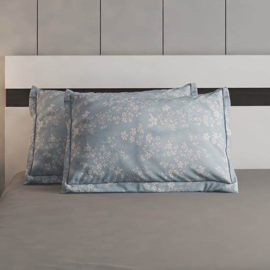 Ezra Daisy Set of 2 Floral Print Pillow Covers - 70x45cm