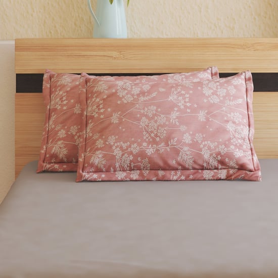 Ezra Silver Set of 2 Floral Print Pillow Covers - 70x45cm